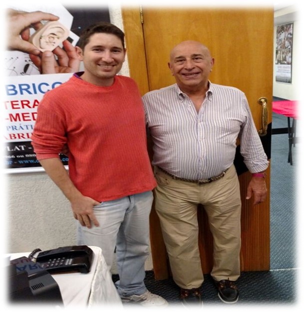 Marcos Martini ao lado de Bricot durante um encontro de formação em Auriculoterapia