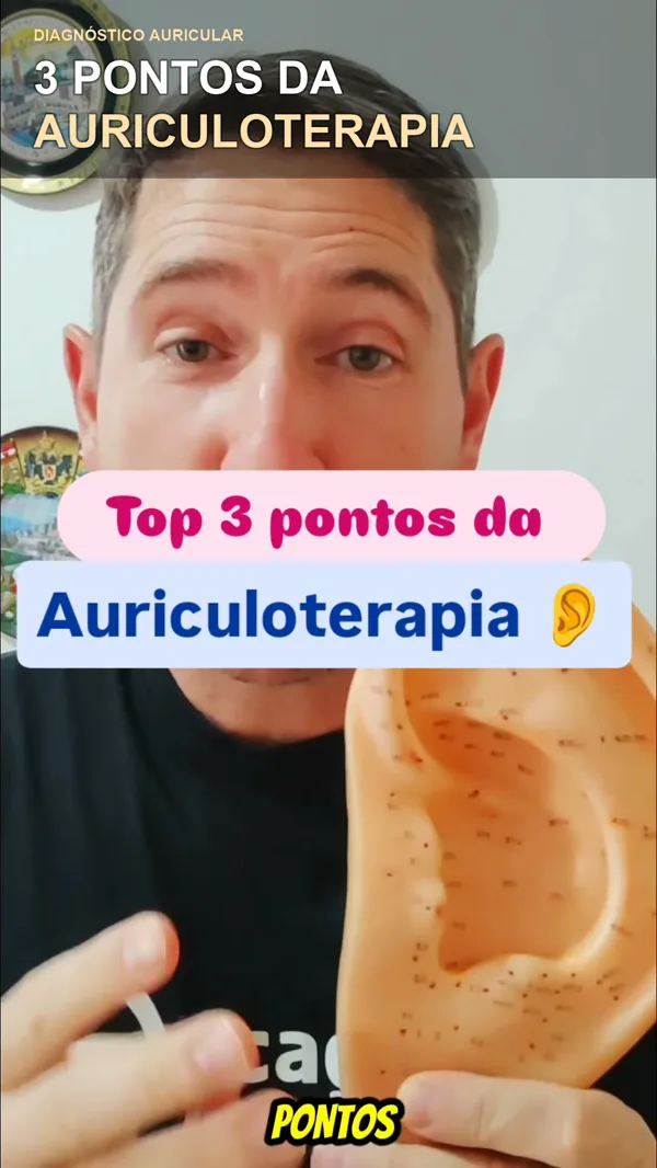 Capa de conteúdo sobre pontos de Auriculoterapia